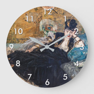 Edouard Manet - Dame mit Fächern Große Wanduhr