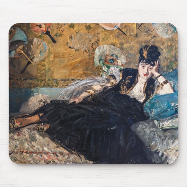 Edouard Manet - Dame mit Fächern Mousepad (Vorne)