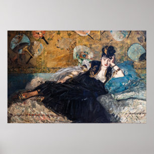 Edouard Manet - Dame mit Fächern Poster