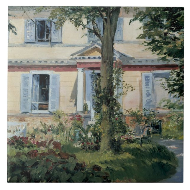 Edouard Manet - Das Haus bei Rueil Fliese (Vorderseite)