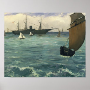 Edouard Manet - das Kearsarge in Boulogne Poster