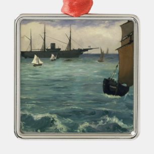 Edouard Manet   das Kearsarge in Boulogne Silbernes Ornament