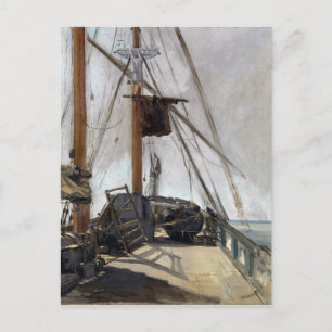 Édouard Manet, das Schiffsdeck Postkarte