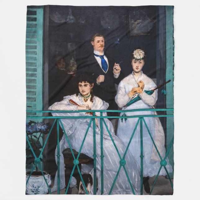 Edouard Manet - Der Balkon / Le Balcon Fleecedecke (Vorderseite)