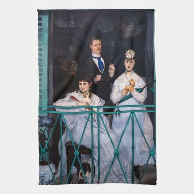 Edouard Manet - Der Balkon / Le Balcon Geschirrtuch (Vertikal)
