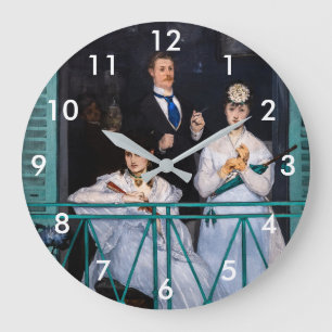 Edouard Manet - Der Balkon / Le Balcon Große Wanduhr