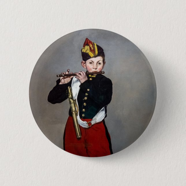 Edouard Manet - Der Faib / Young Flutist Button (Vorderseite)