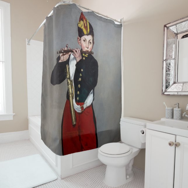 Edouard Manet - Der Faib / Young Flutist Duschvorhang (Beispiel)