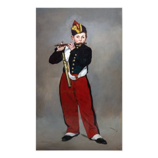 Edouard Manet - Der Faib / Young Flutist Fotodruck (Vorne)