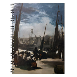 Edouard Manet - Der Hafen von Boulogne bei Mondlic Notizblock