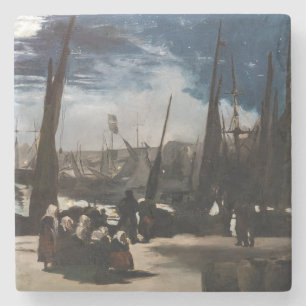 Edouard Manet - Der Hafen von Boulogne bei Mondlic Steinuntersetzer
