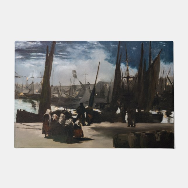 Edouard Manet - Der Hafen von Boulogne durch Mondl Fußmatte (Vorderseite)