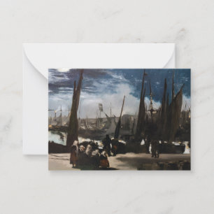 Edouard Manet - Der Hafen von Boulogne durch Mondl Mitteilungskarte