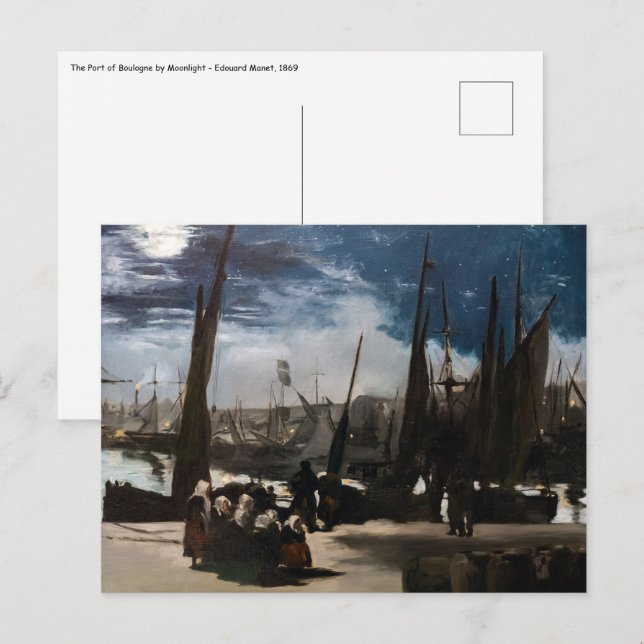 Edouard Manet - Der Hafen von Boulogne durch Mondl Postkarte (Vorne/Hinten)