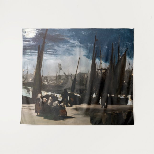 Edouard Manet - Der Hafen von Boulogne durch Mondl Wandteppich (Vorderseite (Horizontal))