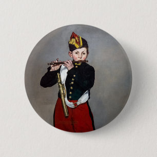 Edouard Manet - Der Pfeifer / Junger Flötist Button