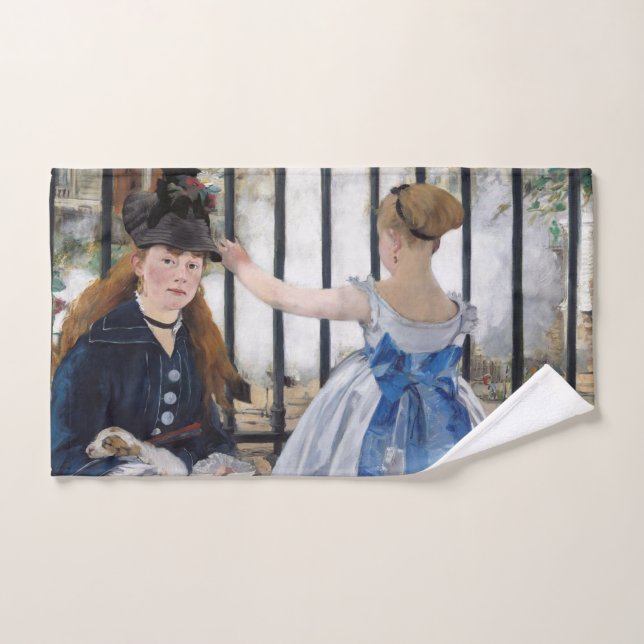 Edouard Manet - Die Eisenbahn Badhandtuch Set (Handtuch)