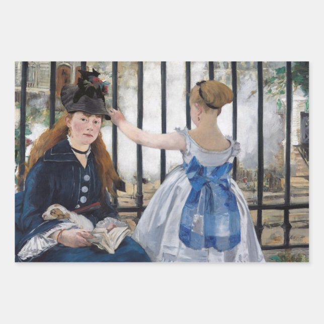 Edouard Manet - Die Eisenbahn Geschenkpapier Set (Vorderseite)