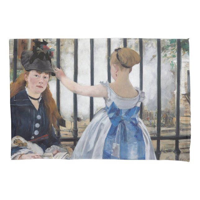 Edouard Manet - Die Eisenbahn Kissenbezug (Vorderseite)