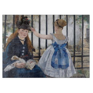Edouard Manet - Die Eisenbahn Schneidebrett