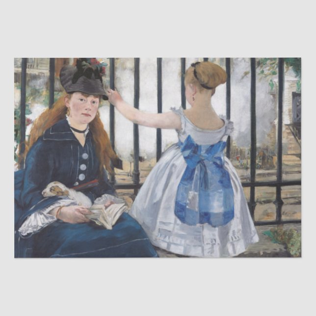 Edouard Manet - Die Eisenbahn Seidenpapier (Vorderseite)