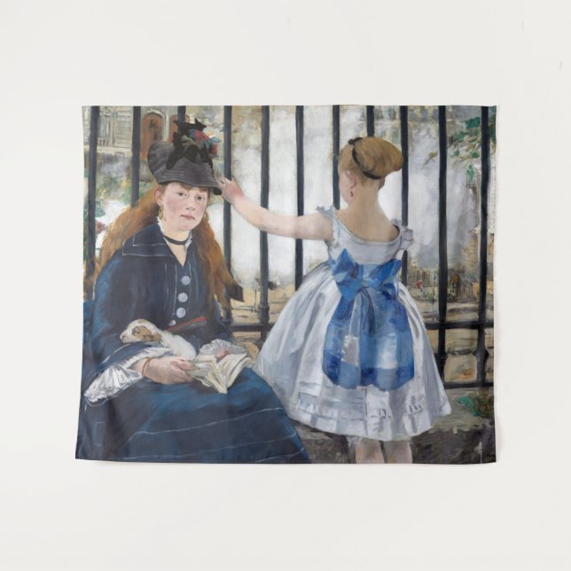 Edouard Manet - Die Eisenbahn Wandteppich (Vorderseite (Horizontal))