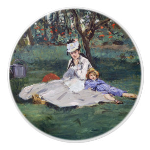 Edouard Manet - Die Familie Monet im Garten Keramikknauf