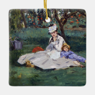 Edouard Manet - Die Familie Monet im Garten Keramikornament