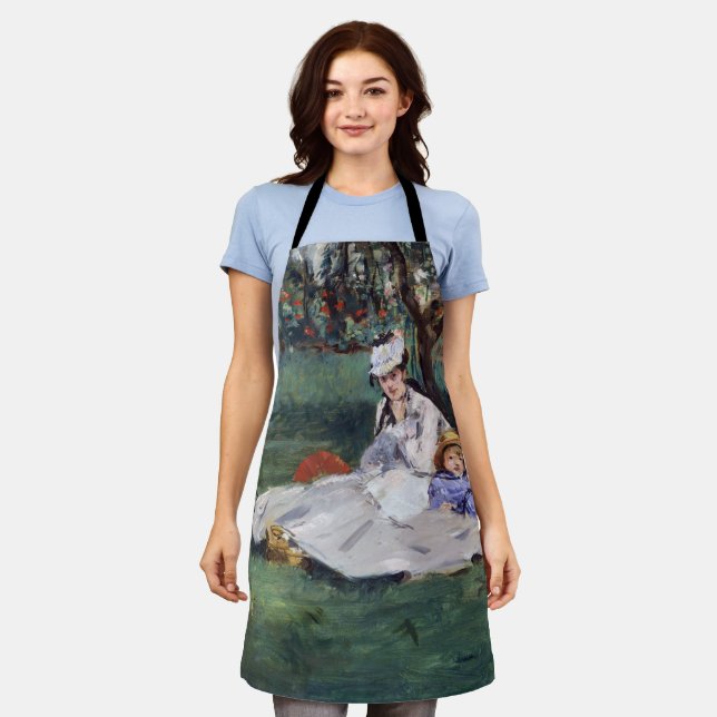 Edouard Manet - Die Familie Monet im Garten Schürze (Getragen)