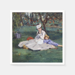 Edouard Manet - Die Familie Monet im Garten Serviette