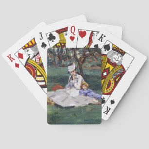 Edouard Manet - Die Familie Monet im Garten Spielkarten