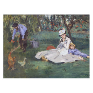 Edouard Manet - Die Familie Monet im Garten Tischdecke