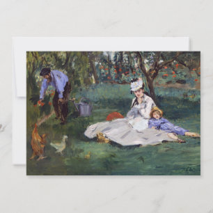 Edouard Manet - Die Familie Monet in ihrem Garten Einladung