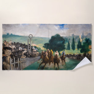 Edouard Manet - Die Pferderennen in Longchamp Strandtuch