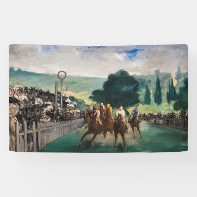 Edouard Manet - Die Rennen in Longchamp Banner (Horizontal)