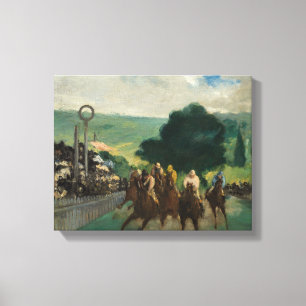 Edouard Manet - Die Rennen in Longchamp Leinwanddruck