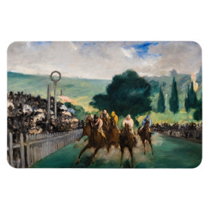 Edouard Manet - Die Rennen in Longchamp Magnet