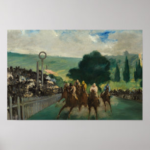 Edouard Manet - Die Rennen in Longchamp Poster