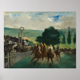Edouard Manet - Die Rennen in Longchamp Poster