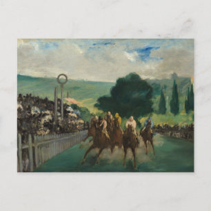 Edouard Manet - Die Rennen in Longchamp Postkarte