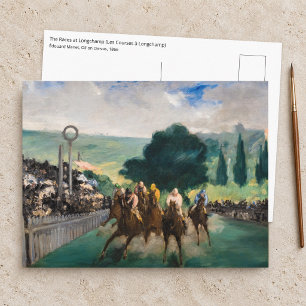 Edouard Manet - Die Rennen in Longchamp Postkarte