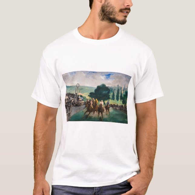 Edouard Manet - Die Rennen in Longchamp T-Shirt (Vorderseite)