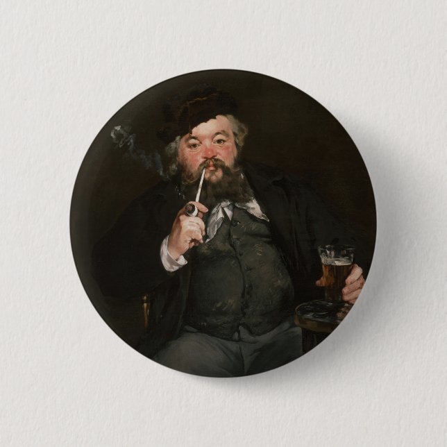 Edouard Manet - Ein gutes Glas Bier / Le bon bock Button (Vorderseite)