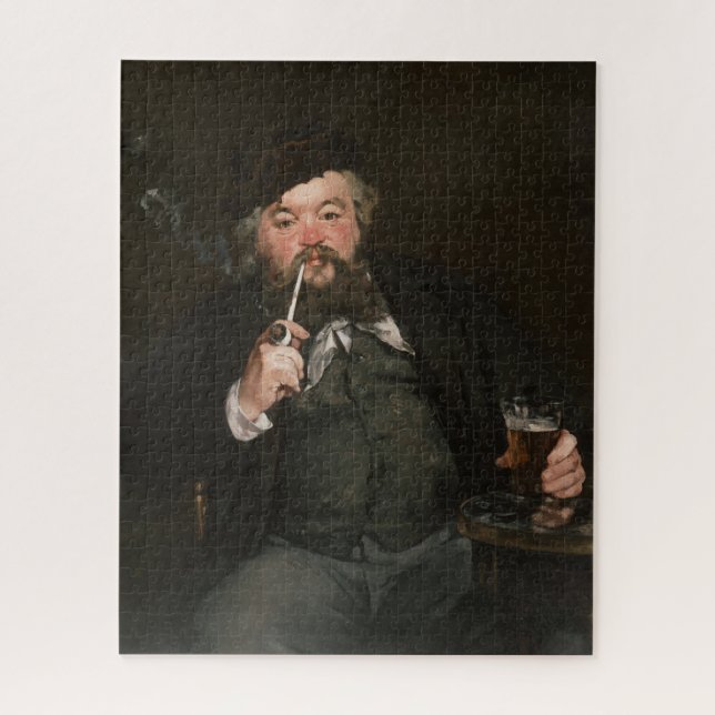 Edouard Manet - Ein gutes Glas Bier / Le bon bock Puzzle (Vertikal)