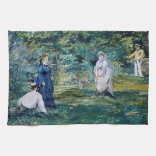 Edouard Manet - Ein Krocketspiel Geschirrtuch