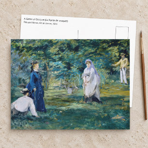 Edouard Manet - Ein Krocketspiel Postkarte