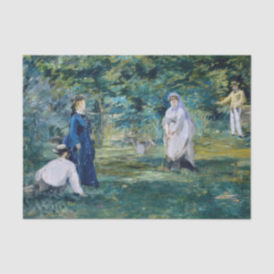 Edouard Manet - Ein Krocketspiel Seidenpapier