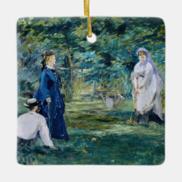Edouard Manet - Ein Spiel des Krokets Keramikornament