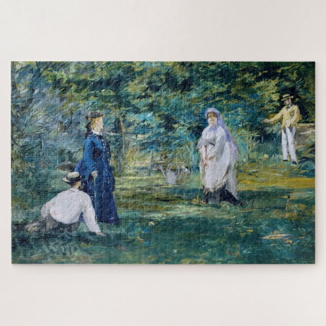 Edouard Manet - Ein Spiel des Krokets Puzzle (Horizontal)