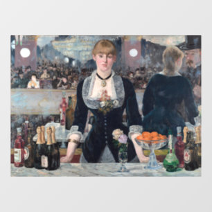Edouard Manet - Eine Bar in den Folies-Bergere Fensteraufkleber